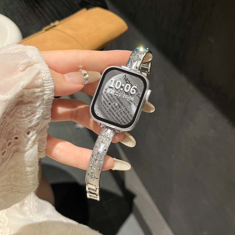 Buccellati-inspirirana metalna narukvica za Apple Watch S10 – ženski metalni kaiš, 38–49 mm