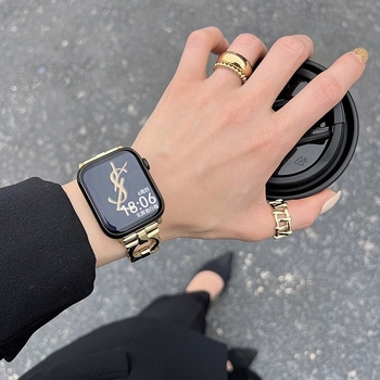 Brățară din lanț metalic pentru Apple Watch Series 8/9 Ultra și iWatch SE S765 – lansată în 2023, ambalaj OPP, stil fashion