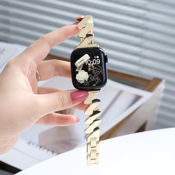 Ženski metalni kaiš s valovitim uzorkom za Apple Watch i Samsung pametni sat, 14 mm
