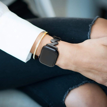 Ženski metalni kaiš s valovitim uzorkom za Apple Watch i Samsung pametni sat, 14 mm