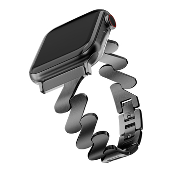 Ženski metalni kaiš s valovitim uzorkom za Apple Watch i Samsung pametni sat, 14 mm