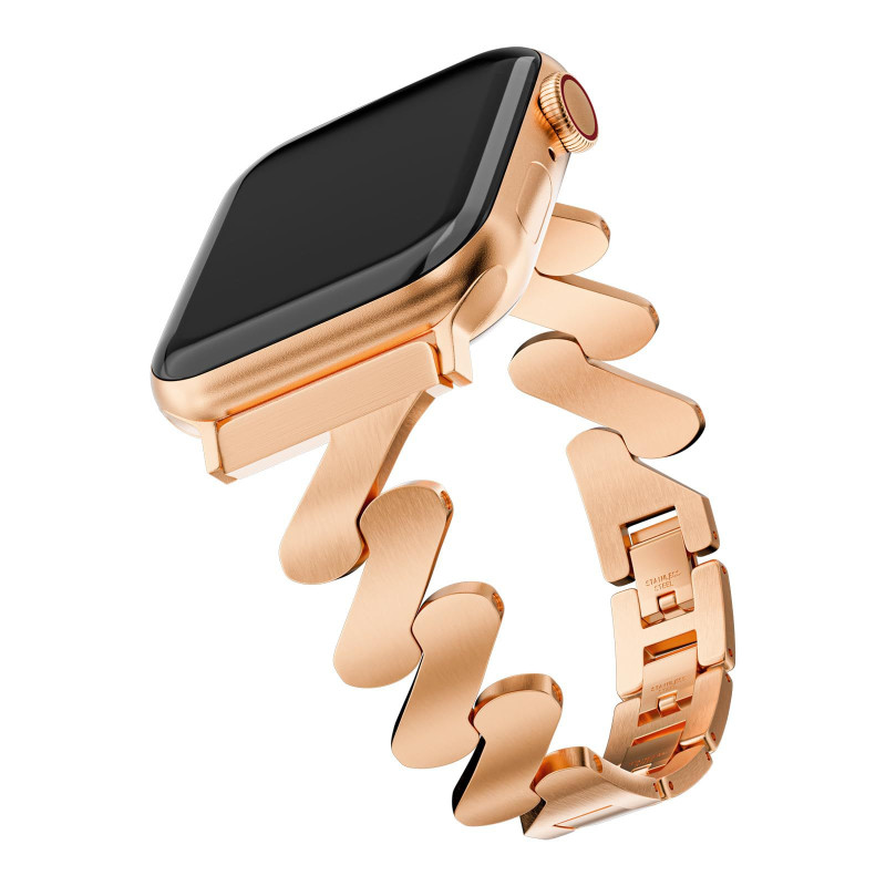 Ženski metalni kaiš s valovitim uzorkom za Apple Watch i Samsung pametni sat, 14 mm