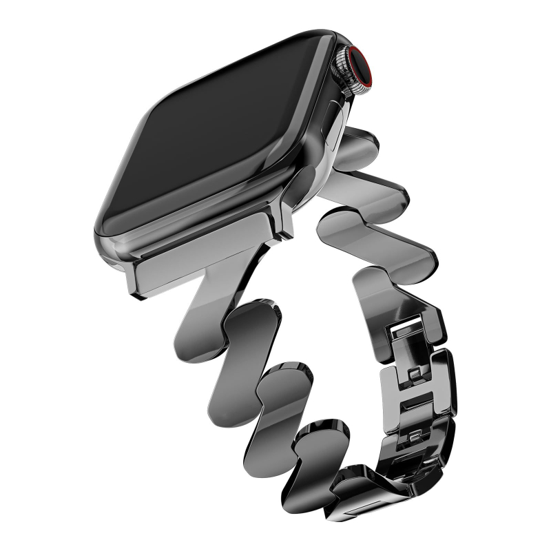 Ženski metalni kaiš s valovitim uzorkom za Apple Watch i Samsung pametni sat, 14 mm