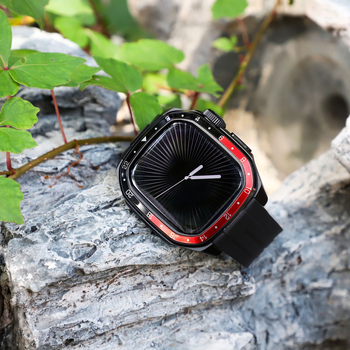 Λουρί Apple Watch Dingrui – Σιλικόνη + Κράμα Ψευδάργυρου, Κούμπωμα με Πιν, Αθλητικό Στυλ, Για Apple Watch