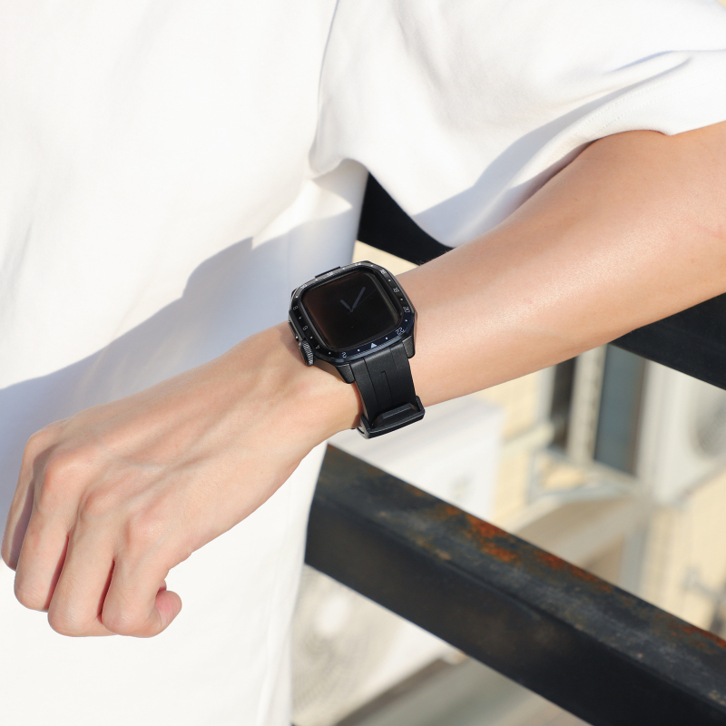 Λουρί Apple Watch Dingrui – Σιλικόνη + Κράμα Ψευδάργυρου, Κούμπωμα με Πιν, Αθλητικό Στυλ, Για Apple Watch