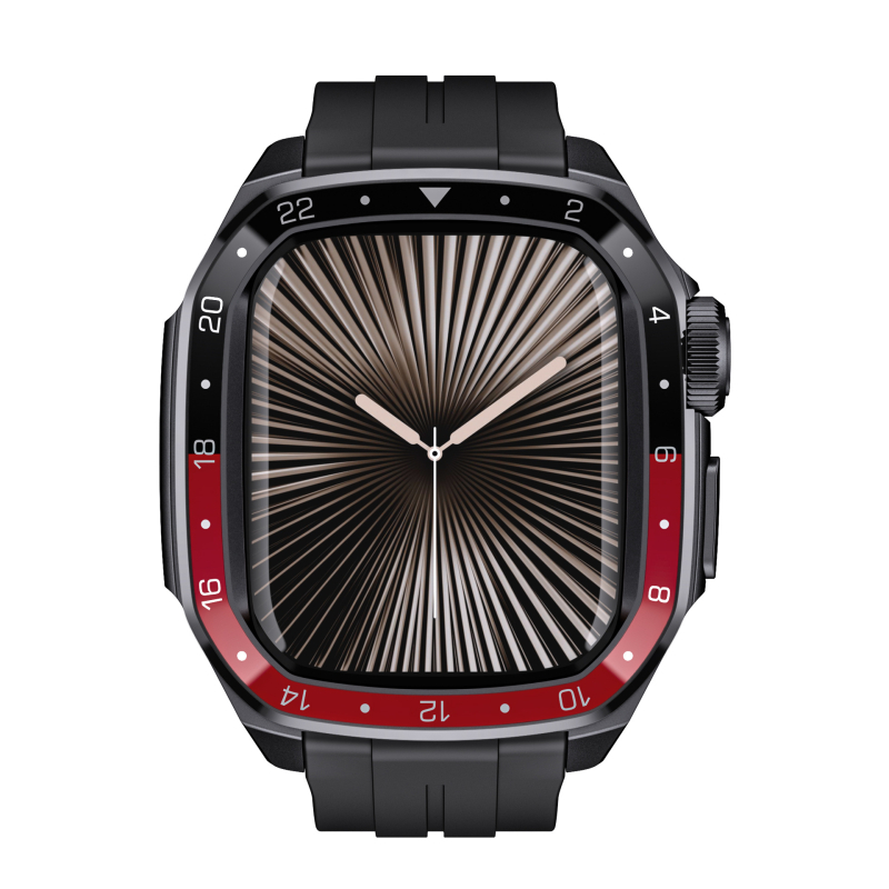 Λουρί Apple Watch Dingrui – Σιλικόνη + Κράμα Ψευδάργυρου, Κούμπωμα με Πιν, Αθλητικό Στυλ, Για Apple Watch