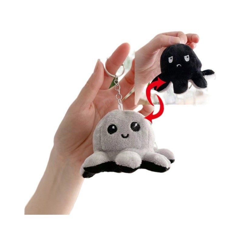 Μπρελόκ με χταπόδι από λούτρινο - υπερ-μαλακό κοντό λούτρινο ύφασμα, γέμισμα PP βαμβάκι, προσαρμόσιμο, για ηλικίες 7-14 ετών.