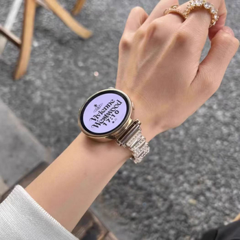 Brățară metalică pentru smartwatch cu încuietoare tip fluture neregulată, cu diamante, compatibilă cu Huawei GT5432, Fit4, Xiaomi 89Pro și Apple S10
