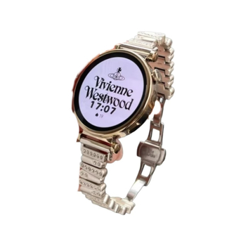 Brățară metalică pentru smartwatch cu încuietoare tip fluture neregulată, cu diamante, compatibilă cu Huawei GT5432, Fit4, Xiaomi 89Pro și Apple S10