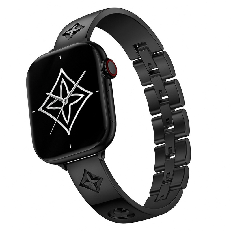 Narukvica za sat od 316L nehrđajućeg čelika s uzorkom četverolistne deteline, kompatibilna sa svim serijama Apple Watch Cd12Max