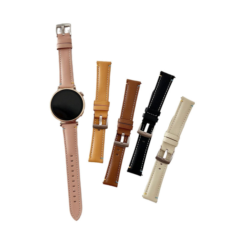 Curea de ceas din piele de miel autentică, cu cataramă cu pin, pentru ceasuri Apple și Huawei, stil modern, potrivire personalizată