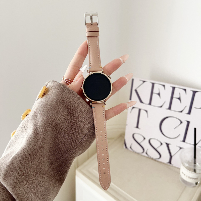 Curea de ceas din piele de miel autentică, cu cataramă cu pin, pentru ceasuri Apple și Huawei, stil modern, potrivire personalizată