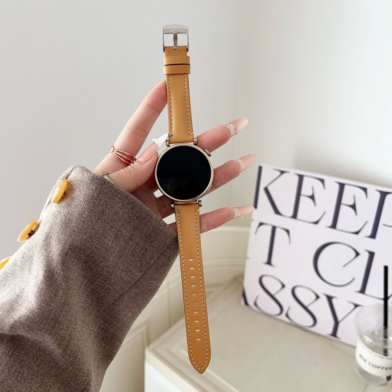 Curea de ceas din piele de miel autentică, cu cataramă cu pin, pentru ceasuri Apple și Huawei, stil modern, potrivire personalizată