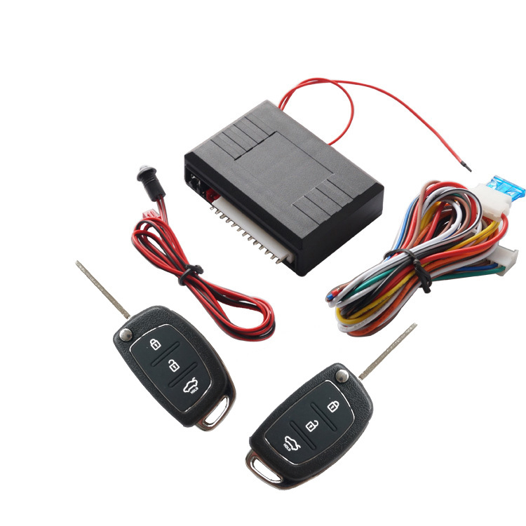 12V automašīnas centrālā aizslēga sistēma ar attālo vadību un bagāžnieka atvēršanu