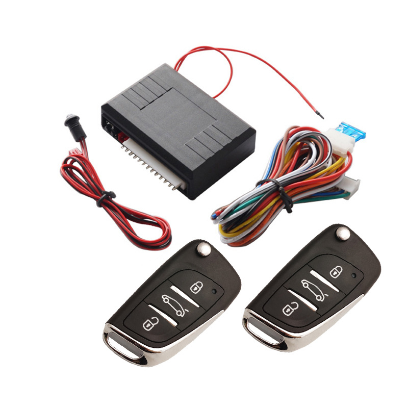 12V automašīnas centrālā aizslēga sistēma ar attālo vadību un bagāžnieka atvēršanu