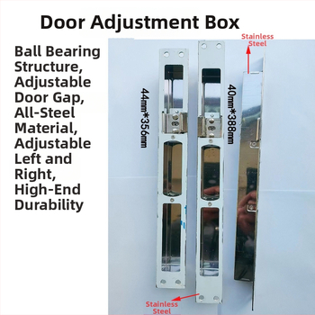 Durvju slēdzenes piederumu komplekts — regulējams centrālais vadības mehānisms, nerūsējošs tērauds un dzelzs, mūsdienīgs minimālisma stils