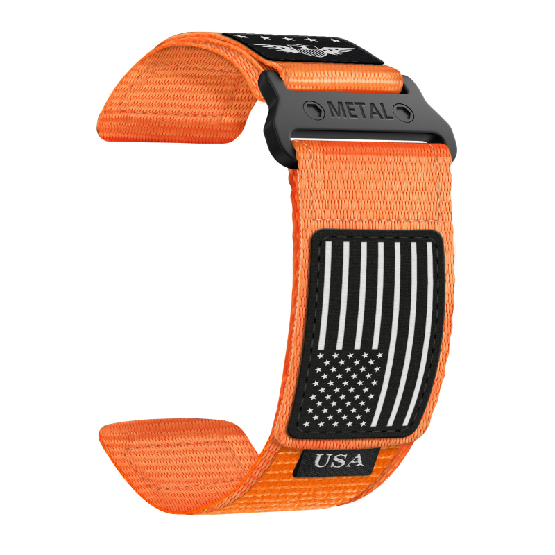 Brățară Ray Sleeper din nailon împletit pentru Samsung Galaxy Watch4/5/6/7/Pro/2022 – două părți, închidere Velcro, stilată, 20 g