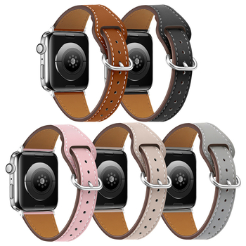 Brățară din piele pentru Apple Watch Series 7, piele naturală de înaltă calitate, design subțire în talie, brand Orange Ming, stil fashion