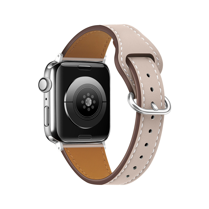 Brățară din piele pentru Apple Watch Series 7, piele naturală de înaltă calitate, design subțire în talie, brand Orange Ming, stil fashion