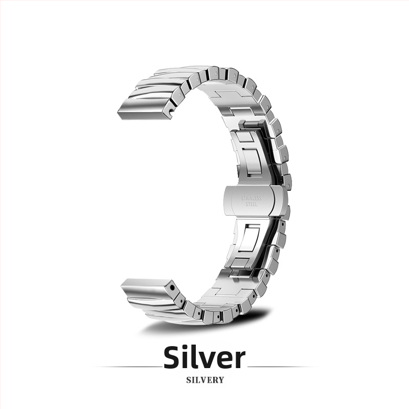 Kovový náramok na hodinky kompatibilný s Apple iWatch S10, Huawei 11 Pro, Xiaomi 89 Pro, Redmi 6 – dĺžka 16 cm, šírka 14 mm, motýľová pracka, nepravidelný dizajn
