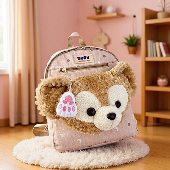Rucsac din pânză pentru uz zilnic, unisex, cu model animal, bretele curbate și căptușeală poliester