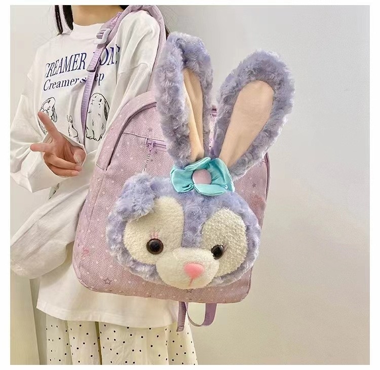 Rucsac din pânză pentru uz zilnic, unisex, cu model animal, bretele curbate și căptușeală poliester