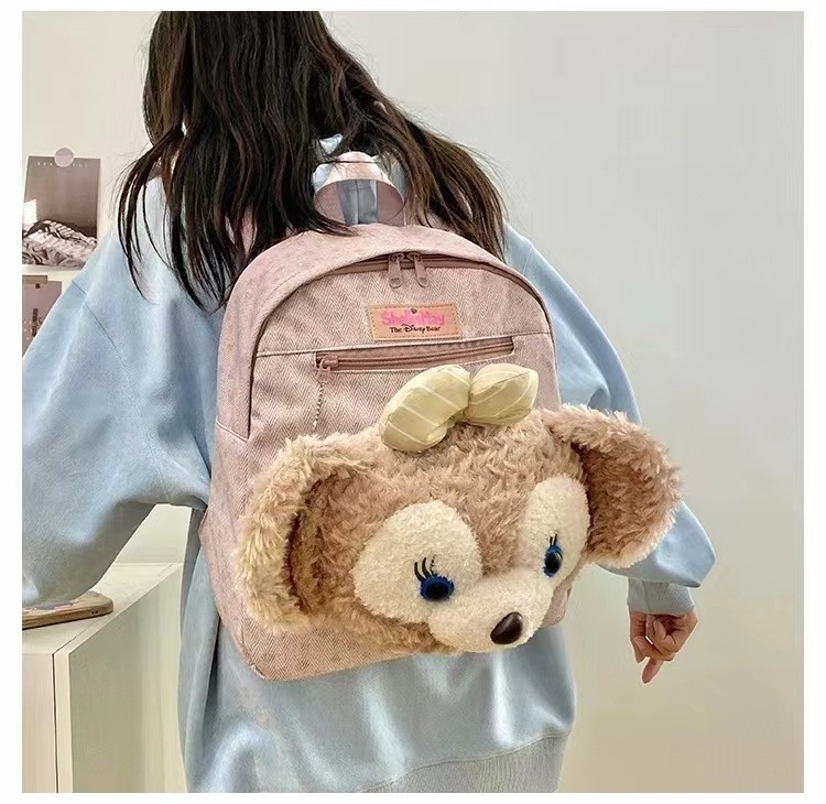Rucsac din pânză pentru uz zilnic, unisex, cu model animal, bretele curbate și căptușeală poliester