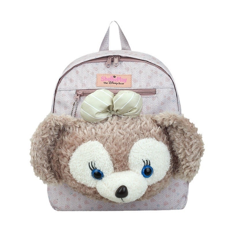 Rucsac din pânză pentru uz zilnic, unisex, cu model animal, bretele curbate și căptușeală poliester