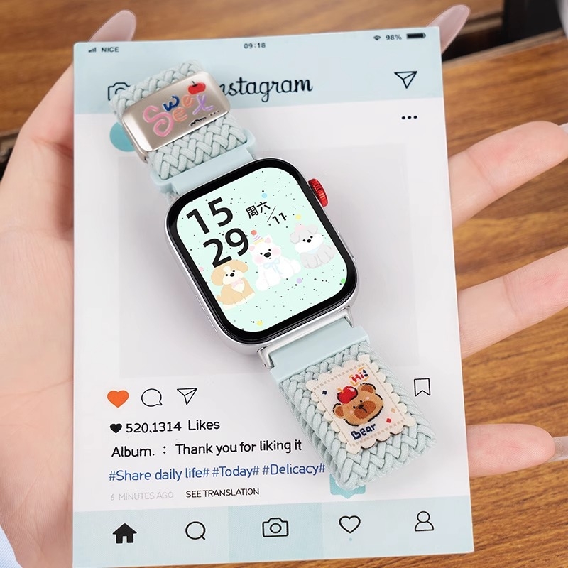 Remen za Huawei Watch s 18 mm interfejsom, najlon pleteni remen, magnetska kopča, težina 15 g, univerzalna duljina