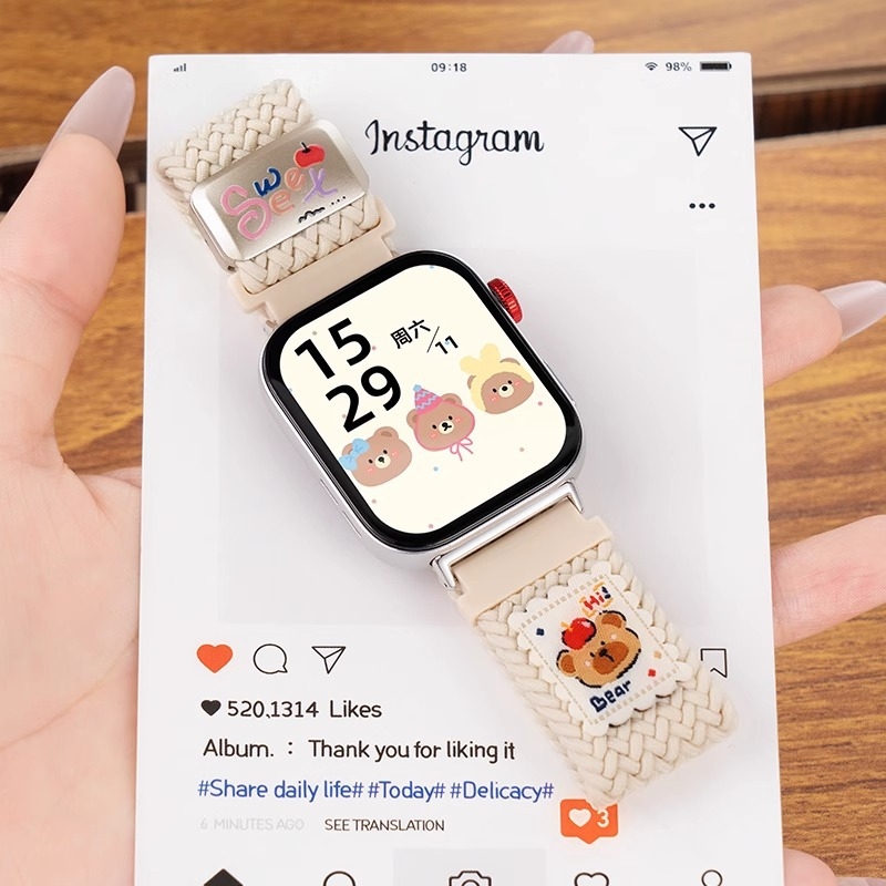 Remen za Huawei Watch s 18 mm interfejsom, najlon pleteni remen, magnetska kopča, težina 15 g, univerzalna duljina