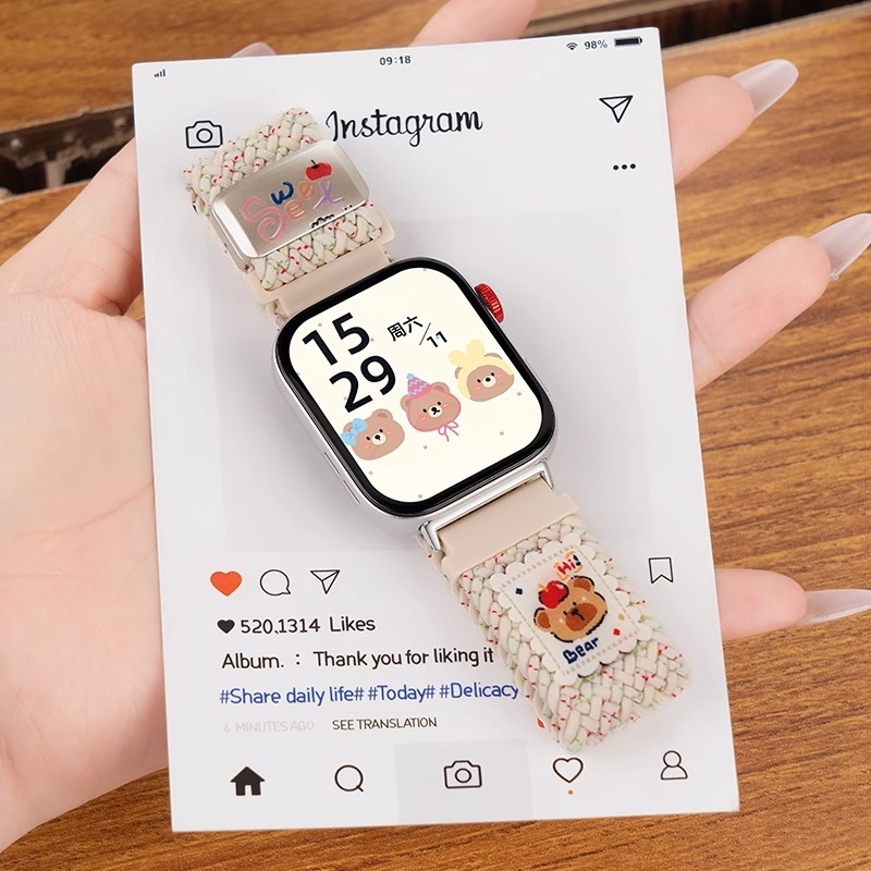 Remen za Huawei Watch s 18 mm interfejsom, najlon pleteni remen, magnetska kopča, težina 15 g, univerzalna duljina