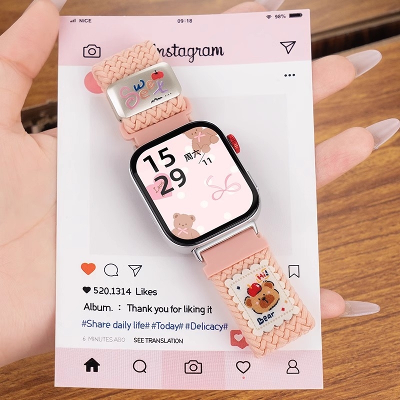 Remen za Huawei Watch s 18 mm interfejsom, najlon pleteni remen, magnetska kopča, težina 15 g, univerzalna duljina