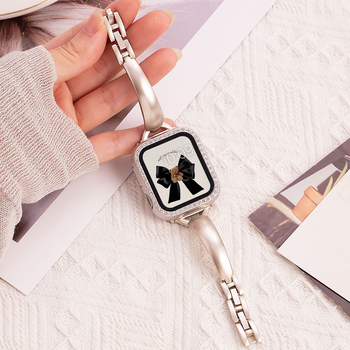 Bratara metalică cu închizătoare D pentru Apple Watch 8/9/10 – lățime 20 mm, greutate 33 g, închidere cu capse, stil modern