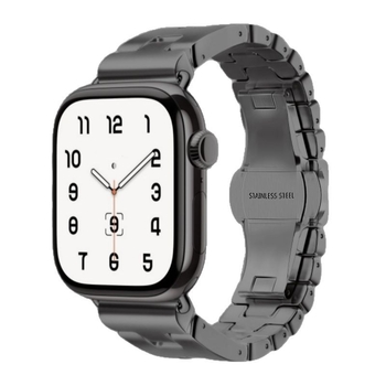 Brățară metalică pentru Apple Watch Series 10, lățime 22 mm, cataramă tip fluture, stil modern