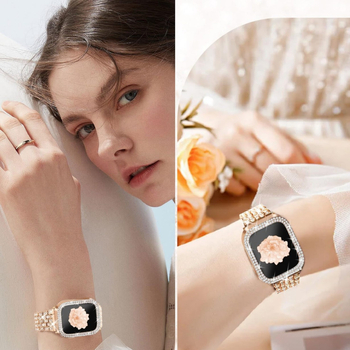 Metalni remen za Apple Watch s dijamantnom ukrašenjem i kopčom na klik