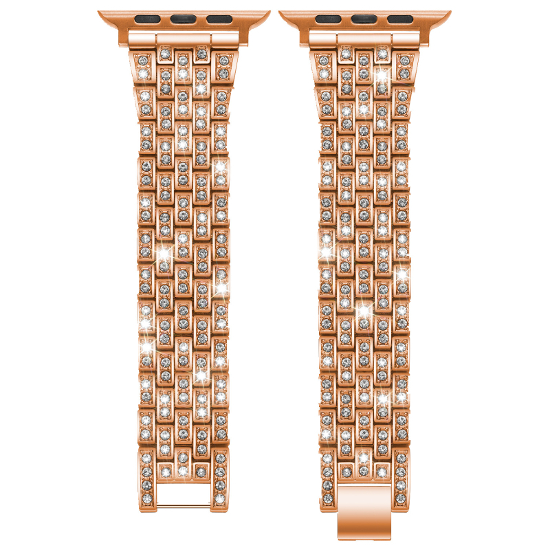 Čelična narukvica za Apple Watch s ugrađenim dijamantima – kompatibilna sa Series 5–7, materijal: čelik, stil: poslovni, marka Xiangchen