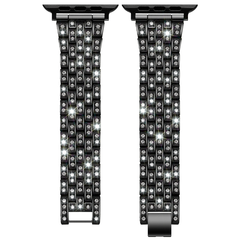 Čelična narukvica za Apple Watch s ugrađenim dijamantima – kompatibilna sa Series 5–7, materijal: čelik, stil: poslovni, marka Xiangchen