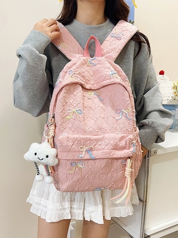 Rucsac școlar stil coreean pentru fete, din nylon, respirabil, ultra-ușor, durabil, reduce sarcina, mare capacitate, pentru elevi gimnaziu