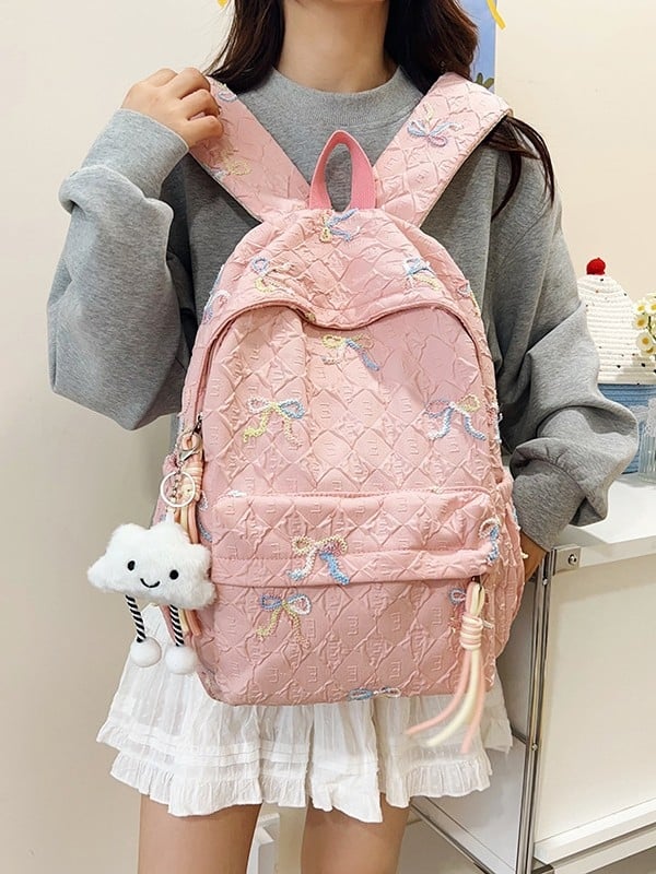 Rucsac școlar stil coreean pentru fete, din nylon, respirabil, ultra-ușor, durabil, reduce sarcina, mare capacitate, pentru elevi gimnaziu