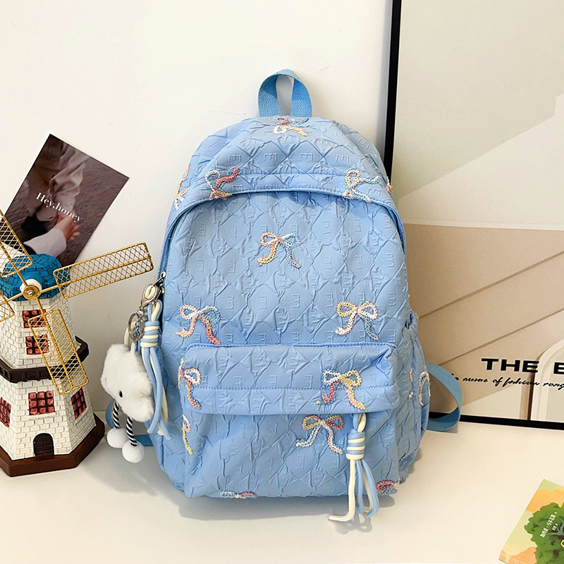 Rucsac școlar stil coreean pentru fete, din nylon, respirabil, ultra-ușor, durabil, reduce sarcina, mare capacitate, pentru elevi gimnaziu