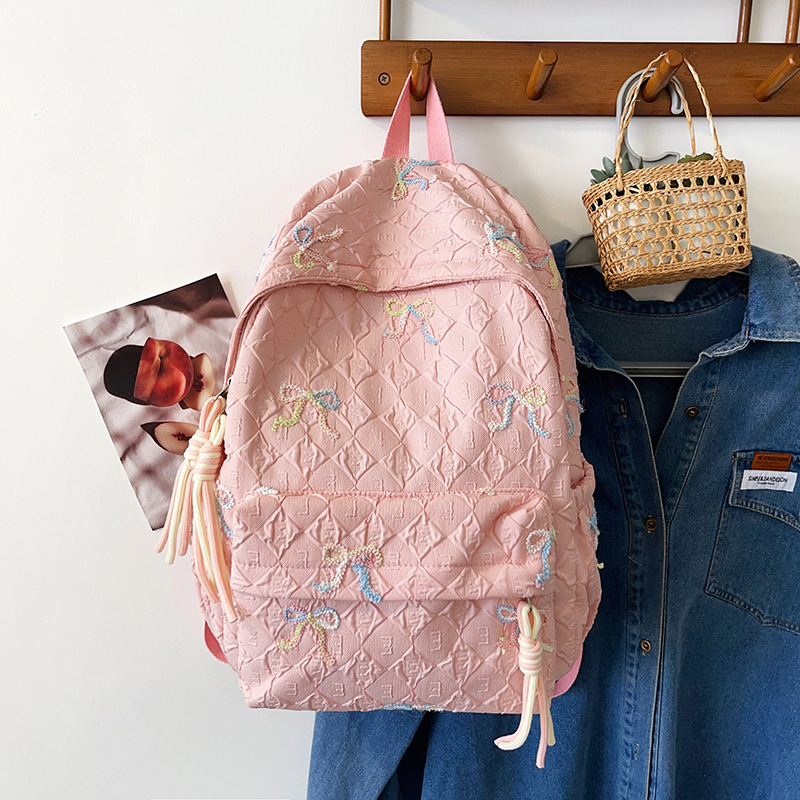 Rucsac școlar stil coreean pentru fete, din nylon, respirabil, ultra-ușor, durabil, reduce sarcina, mare capacitate, pentru elevi gimnaziu