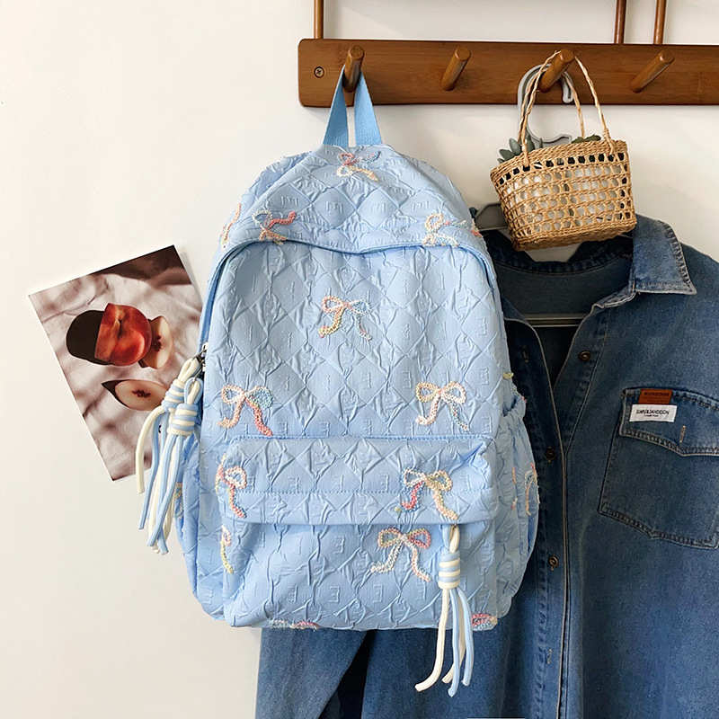 Rucsac școlar stil coreean pentru fete, din nylon, respirabil, ultra-ușor, durabil, reduce sarcina, mare capacitate, pentru elevi gimnaziu