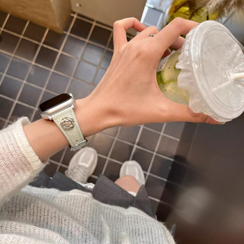 Kožený remienok na Apple Watch s prackou na kolík, prispôsobiteľná veľkosť rozhrania, módny štýl