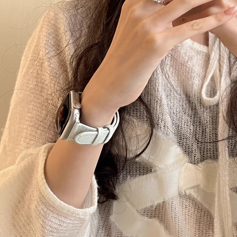 Kožený remienok na Apple Watch s prackou na kolík, prispôsobiteľná veľkosť rozhrania, módny štýl