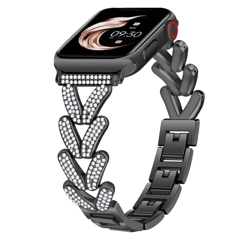 Brățară metalică pentru Apple Watch, compatibilă cu toate seriile, lățime 22 mm, cataramă, greutate 65 g