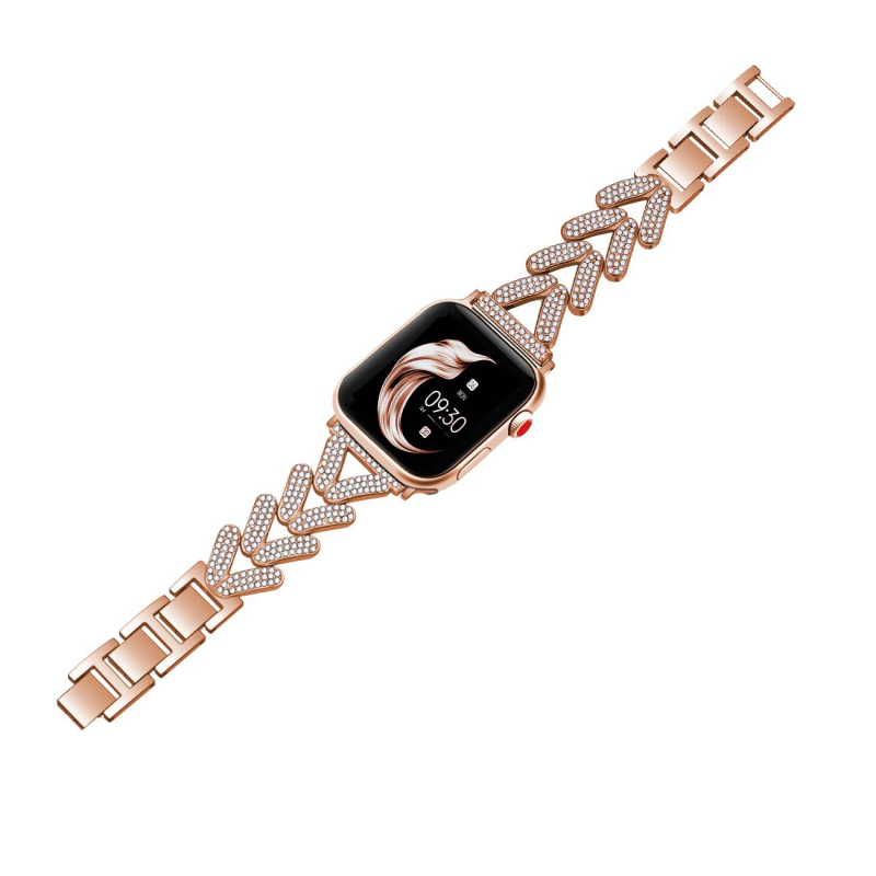 Brățară metalică pentru Apple Watch, compatibilă cu toate seriile, lățime 22 mm, cataramă, greutate 65 g