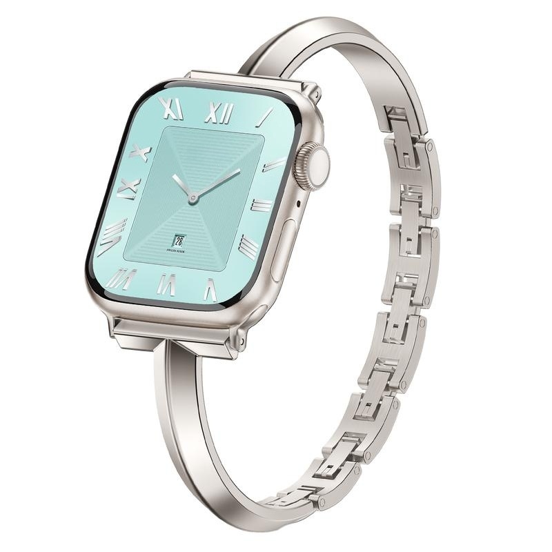 Λουράκι Apple Watch από 316L ανοξείδωτο ατσάλι, στυλ βραχιόλι, συμβατό με Apple Watch, διεπαφή 23 mm, κλείσιμο τύπου snap