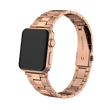 Kaiš za Apple Watch od nehrđajućeg čelika, uski dizajn s tri kuglice, prilagodba duljine bez alata