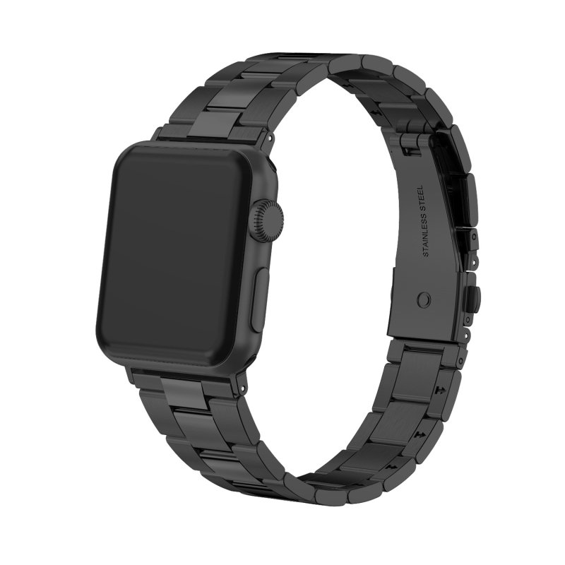 Kaiš za Apple Watch od nehrđajućeg čelika, uski dizajn s tri kuglice, prilagodba duljine bez alata