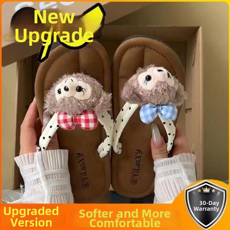 Moteriškos karikatūrų paplūdimio šlepetės su minkšta PVC padu, kvėpuojančios, plokščias padas, pado storis 0–3 cm